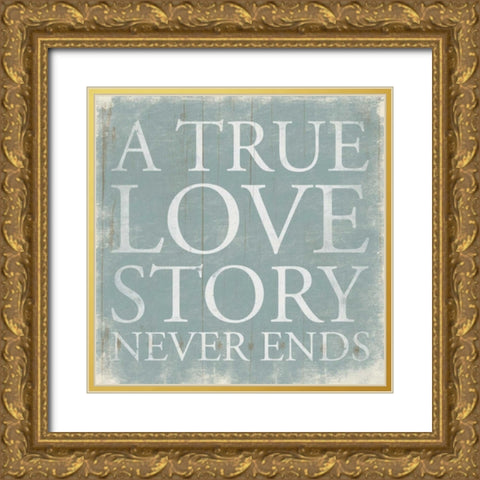 True love 2 Gold Ornate Wood Framed Art Print with Double Matting by Grey, Jace