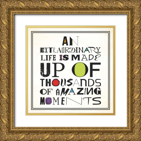 Moments Gold Ornate Wood Framed Art Print with Double Matting by Grey, Jace