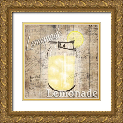 Wood Lemonade Gold Ornate Wood Framed Art Print with Double Matting by Grey, Jace