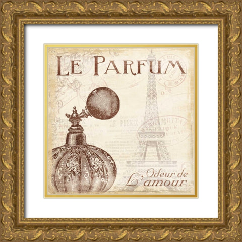 Floral Perfume 2 Gold Ornate Wood Framed Art Print with Double Matting by Grey, Jace