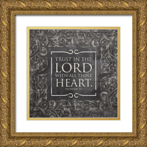 Lord With Heart Neutral Gold Ornate Wood Framed Art Print with Double Matting by Grey, Jace