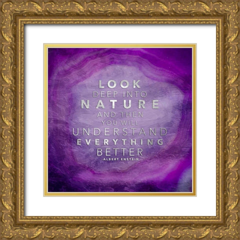 Look Deep Into Nature Gold Ornate Wood Framed Art Print with Double Matting by Grey, Jace