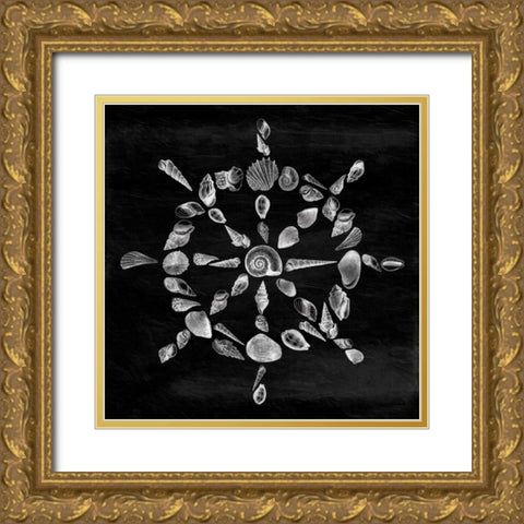 Shell Wheel Gold Ornate Wood Framed Art Print with Double Matting by Grey, Jace