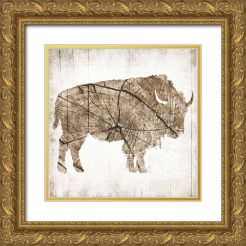Buffalo Rings Gold Ornate Wood Framed Art Print with Double Matting by Grey, Jace