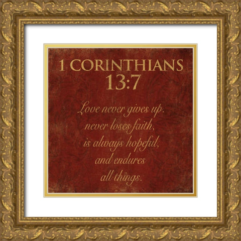 Corinthians Spice Gold Ornate Wood Framed Art Print with Double Matting by Grey, Jace