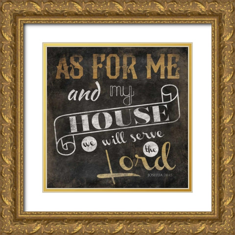 My House Gold Ornate Wood Framed Art Print with Double Matting by Grey, Jace