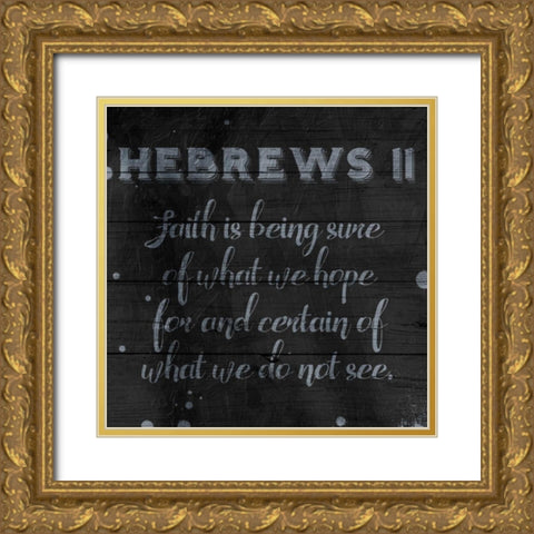 Faith Gold Ornate Wood Framed Art Print with Double Matting by Grey, Jace