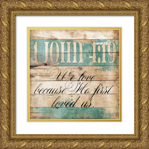 Loved Us Gold Ornate Wood Framed Art Print with Double Matting by Grey, Jace