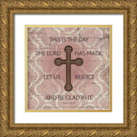 Rejoice Gold Ornate Wood Framed Art Print with Double Matting by Grey, Jace