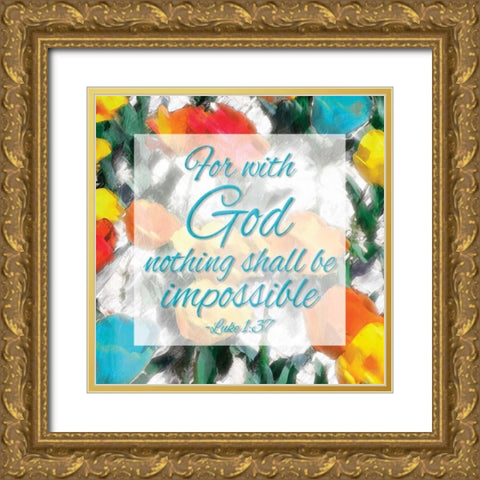 Shall Be Impossible Gold Ornate Wood Framed Art Print with Double Matting by Grey, Jace