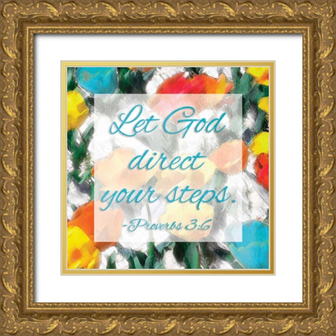 Let God Gold Ornate Wood Framed Art Print with Double Matting by Grey, Jace