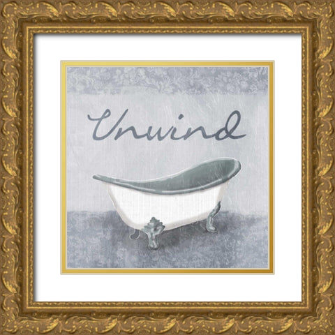 Dont Be Grey Gold Ornate Wood Framed Art Print with Double Matting by Grey, Jace