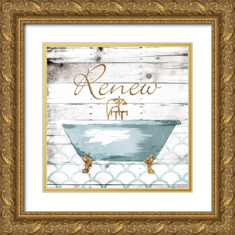 Renew Shells Gold Ornate Wood Framed Art Print with Double Matting by Grey, Jace