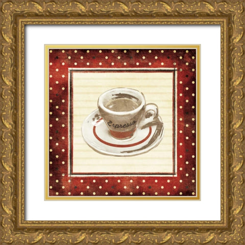 Espresso Gold Ornate Wood Framed Art Print with Double Matting by Grey, Jace