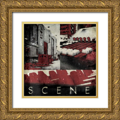 Scene Gold Ornate Wood Framed Art Print with Double Matting by Grey, Jace
