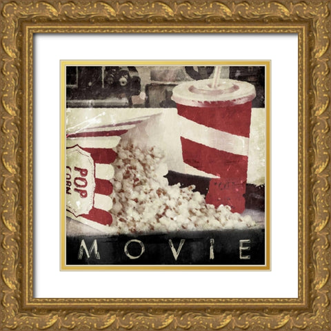 Movie Gold Ornate Wood Framed Art Print with Double Matting by Grey, Jace