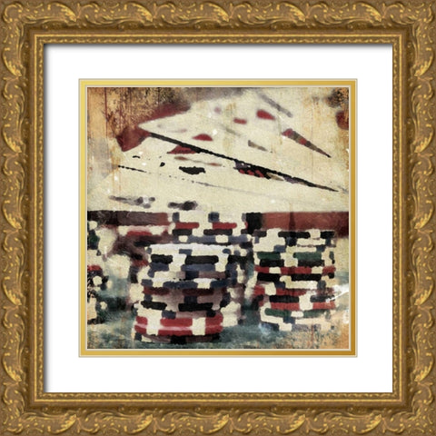 Poker Play Two Gold Ornate Wood Framed Art Print with Double Matting by Grey, Jace