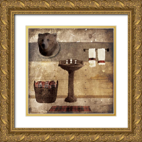 Cabin Sink Gold Ornate Wood Framed Art Print with Double Matting by Grey, Jace