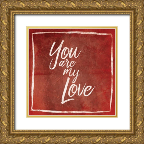 My Love Gold Ornate Wood Framed Art Print with Double Matting by Grey, Jace