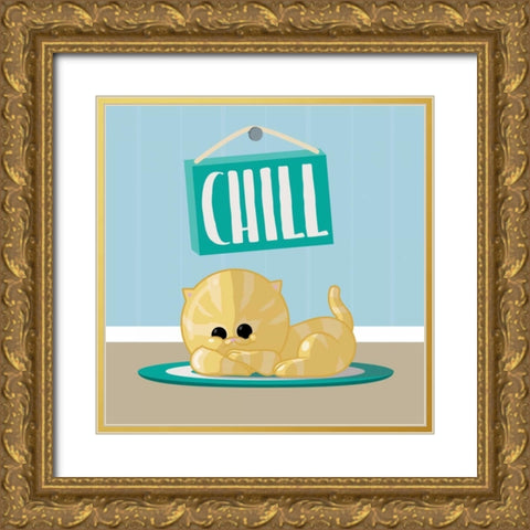 Chill Gold Ornate Wood Framed Art Print with Double Matting by Grey, Jace