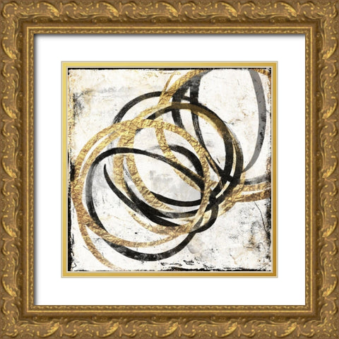 Gold Motion Gold Ornate Wood Framed Art Print with Double Matting by Grey, Jace
