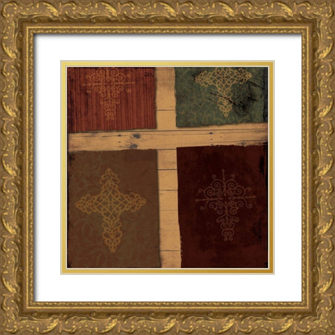 Cross Roads Gold Ornate Wood Framed Art Print with Double Matting by Grey, Jace