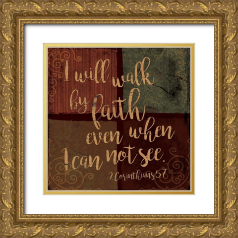 Can Not See Gold Ornate Wood Framed Art Print with Double Matting by Grey, Jace