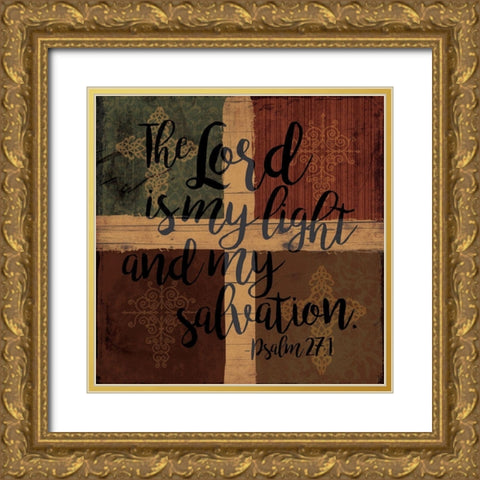 Lord Is My Light Gold Ornate Wood Framed Art Print with Double Matting by Grey, Jace