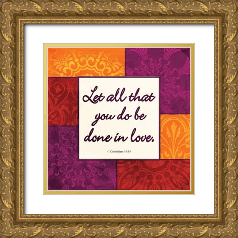 Let All That Gold Ornate Wood Framed Art Print with Double Matting by Grey, Jace