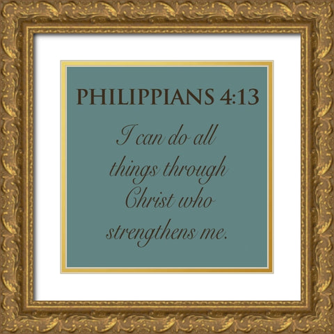 Philippians Gold Ornate Wood Framed Art Print with Double Matting by Grey, Jace