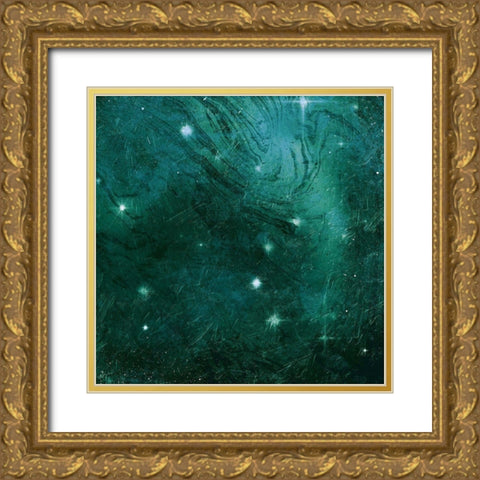 Emerald Galaxy Mate Gold Ornate Wood Framed Art Print with Double Matting by Grey, Jace