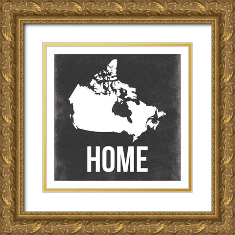 Canada Home Gold Ornate Wood Framed Art Print with Double Matting by Grey, Jace