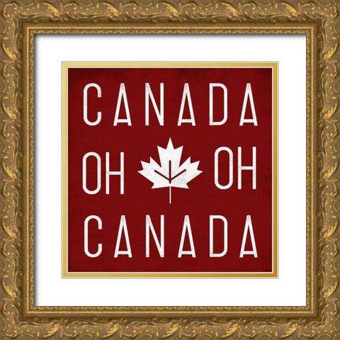 Oh Canada Oh Canada Gold Ornate Wood Framed Art Print with Double Matting by Grey, Jace