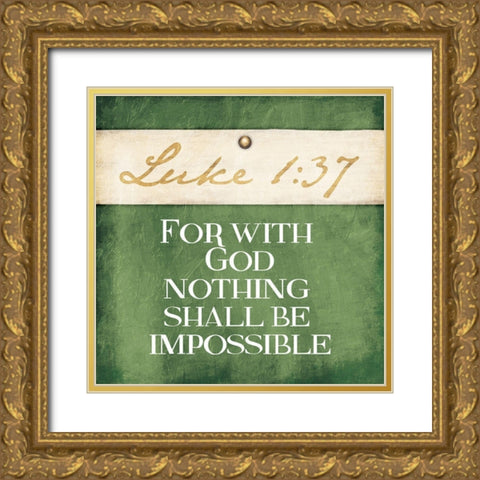 Luke God Gold Ornate Wood Framed Art Print with Double Matting by Grey, Jace