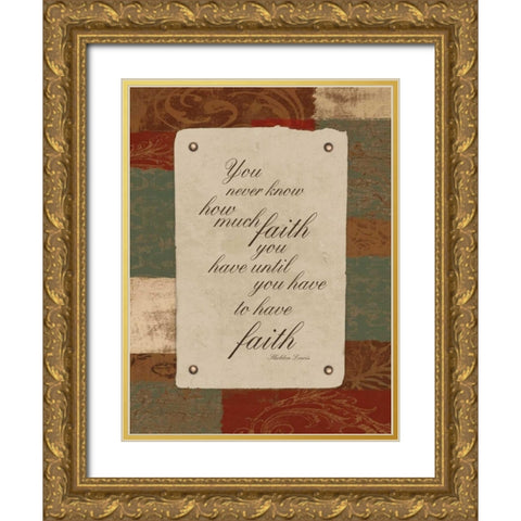 Have Faith Gold Ornate Wood Framed Art Print with Double Matting by Grey, Jace