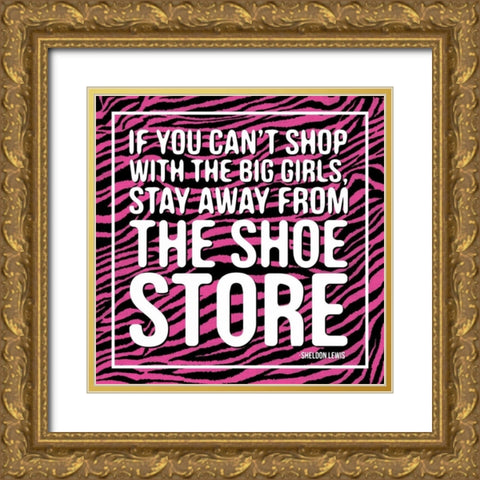 Shoe Store Gold Ornate Wood Framed Art Print with Double Matting by Grey, Jace