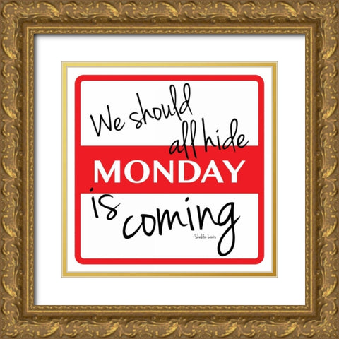 Monday Gold Ornate Wood Framed Art Print with Double Matting by Grey, Jace