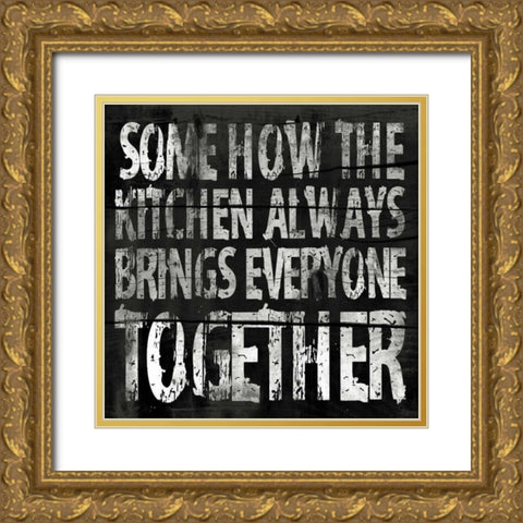 Kitchen Gold Ornate Wood Framed Art Print with Double Matting by Grey, Jace