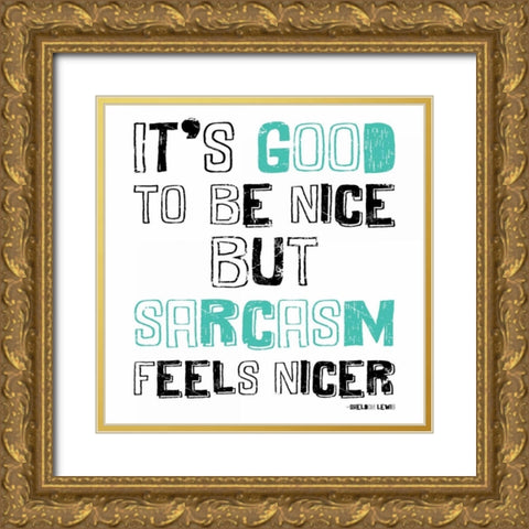 Sarcasm 2 Gold Ornate Wood Framed Art Print with Double Matting by Grey, Jace