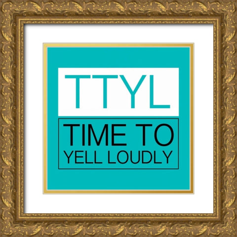 TTYL Gold Ornate Wood Framed Art Print with Double Matting by Grey, Jace
