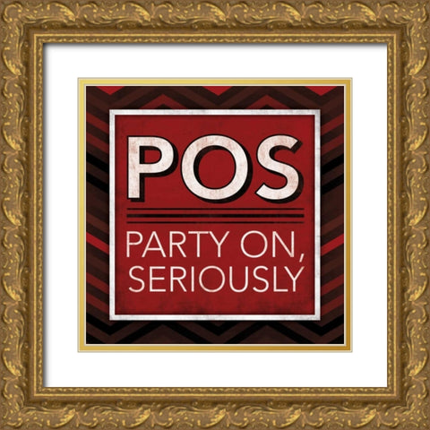 POS Bordered Gold Ornate Wood Framed Art Print with Double Matting by Grey, Jace