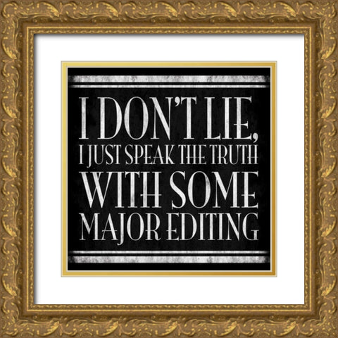 Smarty Pants Gold Ornate Wood Framed Art Print with Double Matting by Grey, Jace