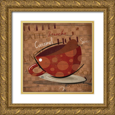 Coffee1 Gold Ornate Wood Framed Art Print with Double Matting by Grey, Jace