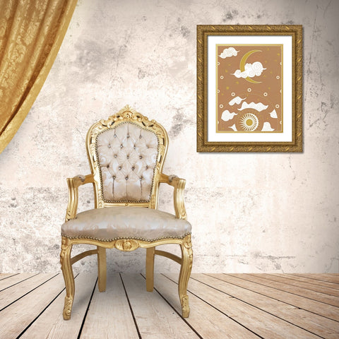 Moon Gold Ornate Wood Framed Art Print with Double Matting by Keith, Jesse