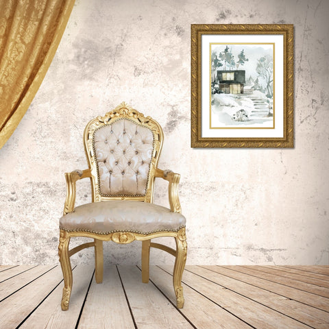 Walkway Gold Ornate Wood Framed Art Print with Double Matting by Keith, Jesse