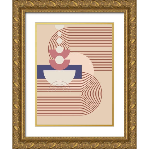 Hidden Between Orbit Gold Ornate Wood Framed Art Print with Double Matting by Keith, Jesse