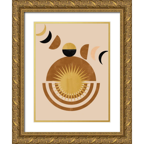 Morganite Sunrise Gold Ornate Wood Framed Art Print with Double Matting by Keith, Jesse