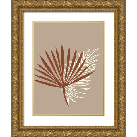 Picante Palm Gold Ornate Wood Framed Art Print with Double Matting by Keith, Jesse