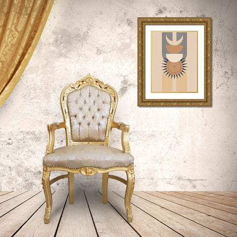 Arched Sun Gold Ornate Wood Framed Art Print with Double Matting by Keith, Jesse