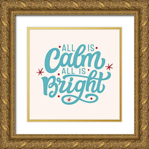 All Is Calm Gold Ornate Wood Framed Art Print with Double Matting by Keith, Jesse